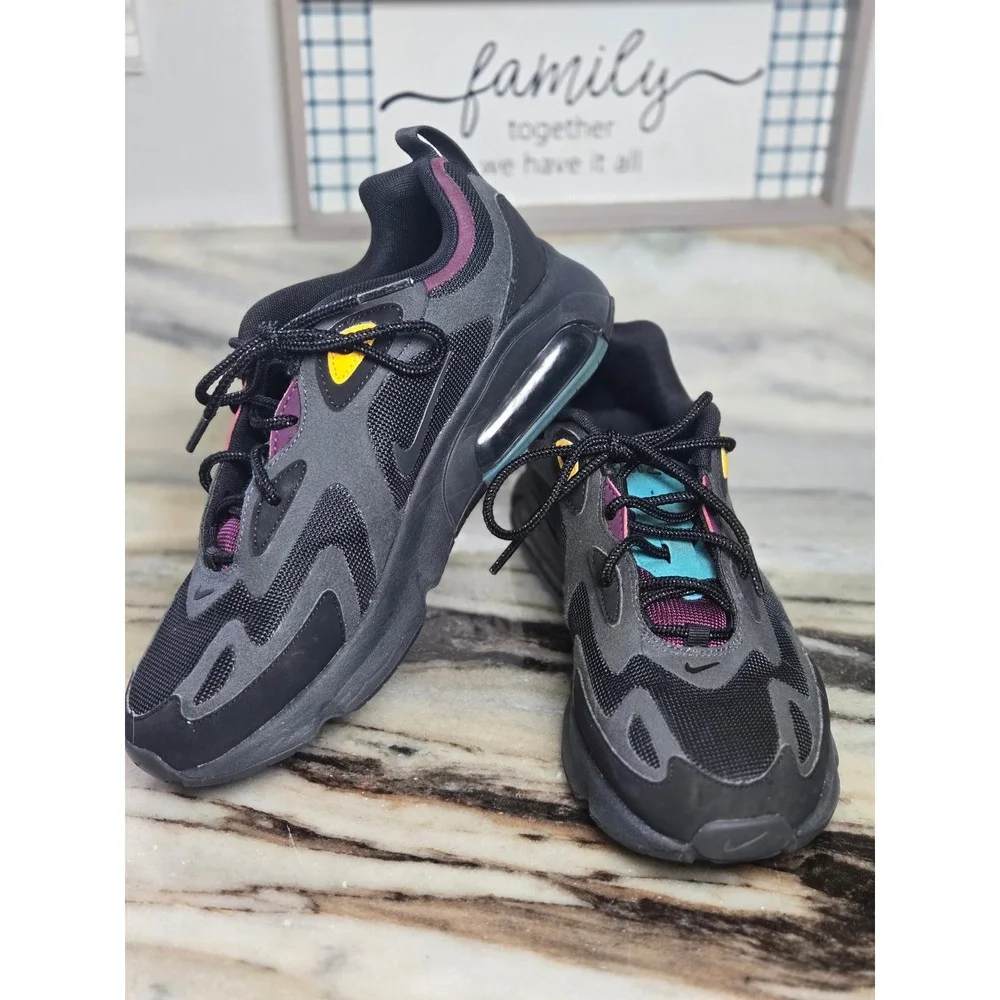 Nike Air Max 200 Black Anthracite‎ Bordeaux Teal AT6175-001 Womens 8.5 Sneakers